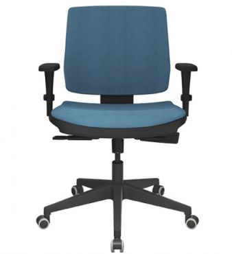 Cadeira Executiva Soft Braço 3D_Base Piramidal Preta