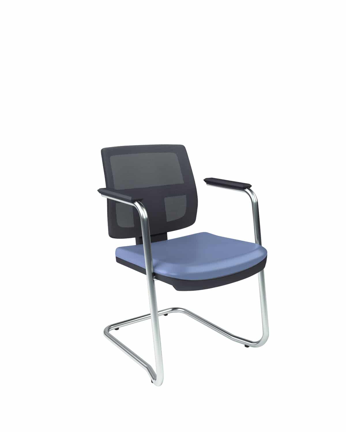 Cadeira Interlocutor Brizza Tela Executiva  _estrutura em cromada