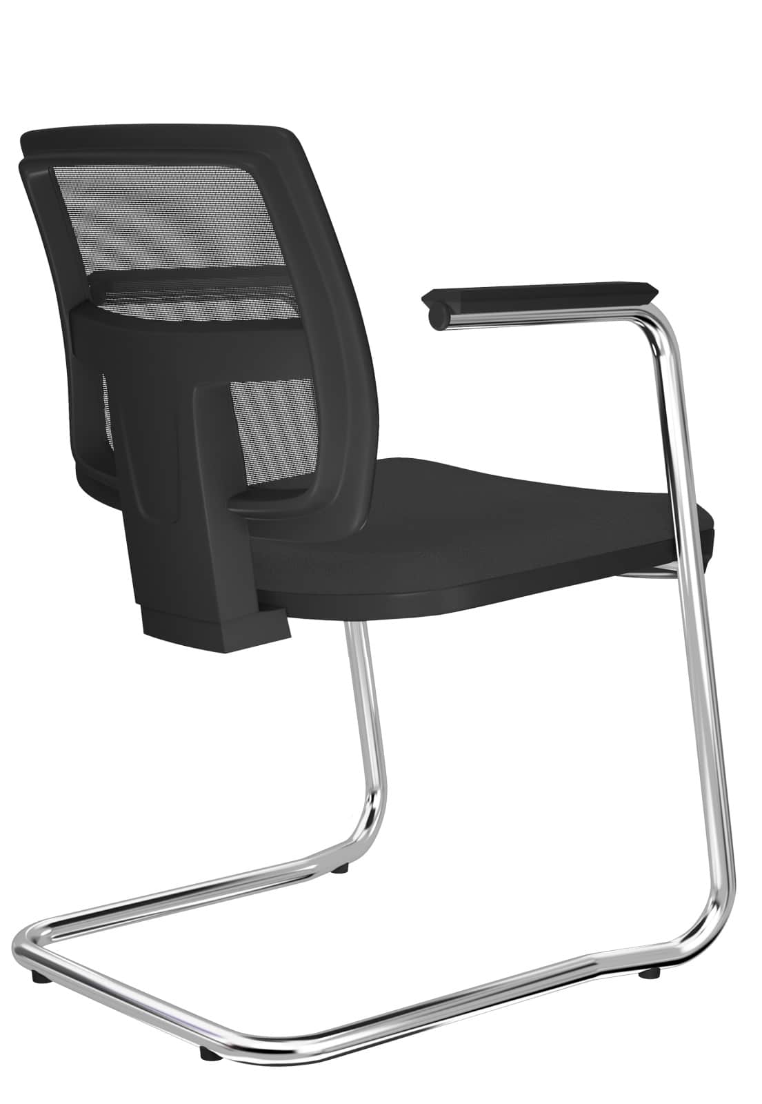 Cadeira Interlocutor Brizza Tela Executiva  _estrutura em cromada