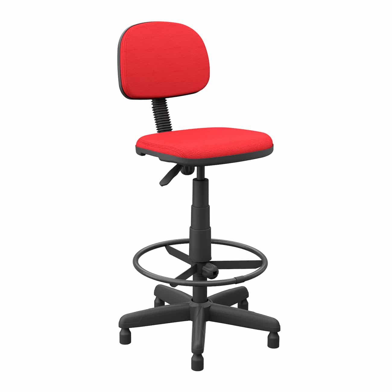 Cadeira Caixa Secretária Slim Operativa Plus Base giratória com regulagem de altura e sapatas fixa Aro apoia pés regulável - Cod. 39778